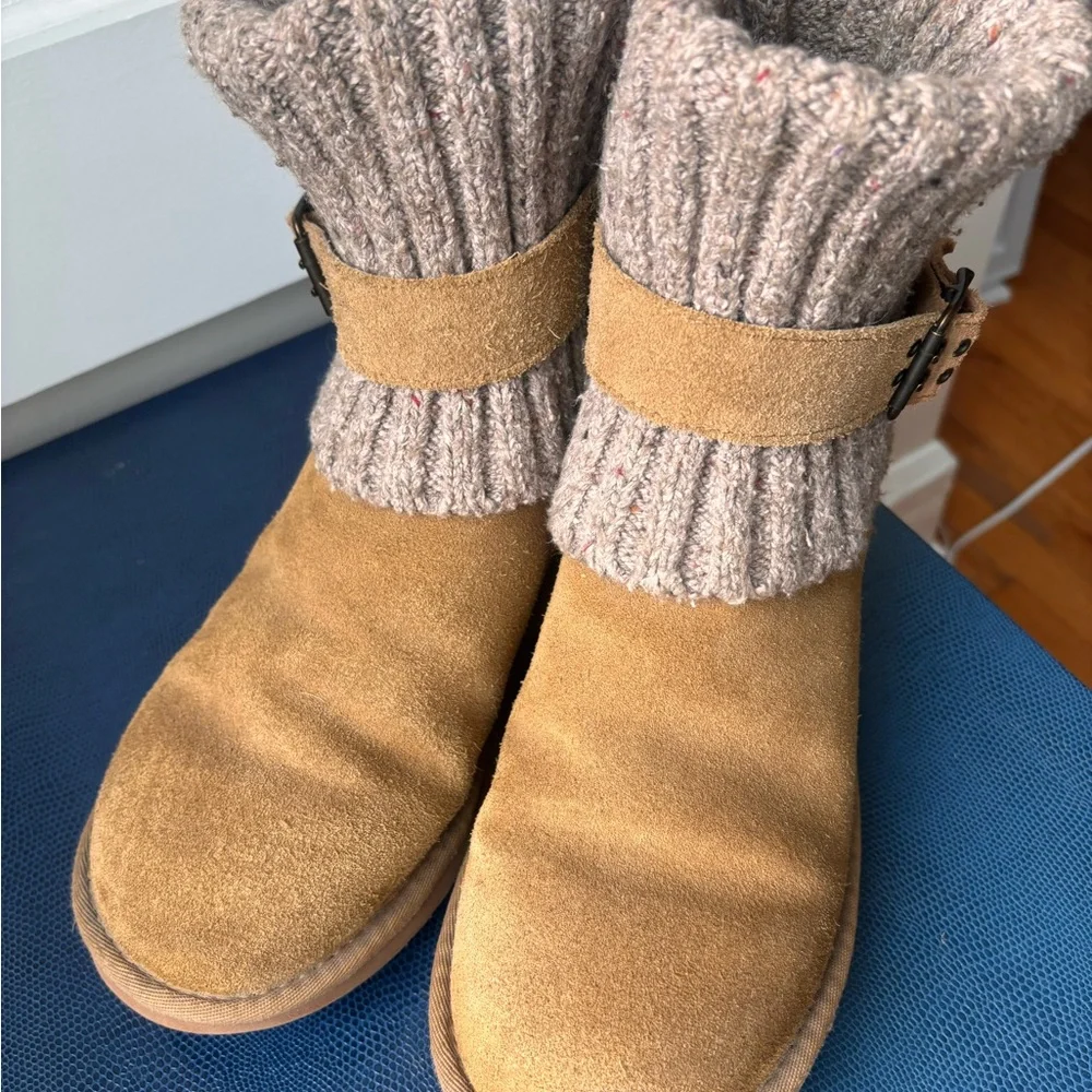 UGG classic knit fold over sweater slipper boot